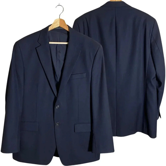 Lauren Ralph Lauren Wool Sport Coat Dinner Jacket Blazer Men's 42R Navy Career